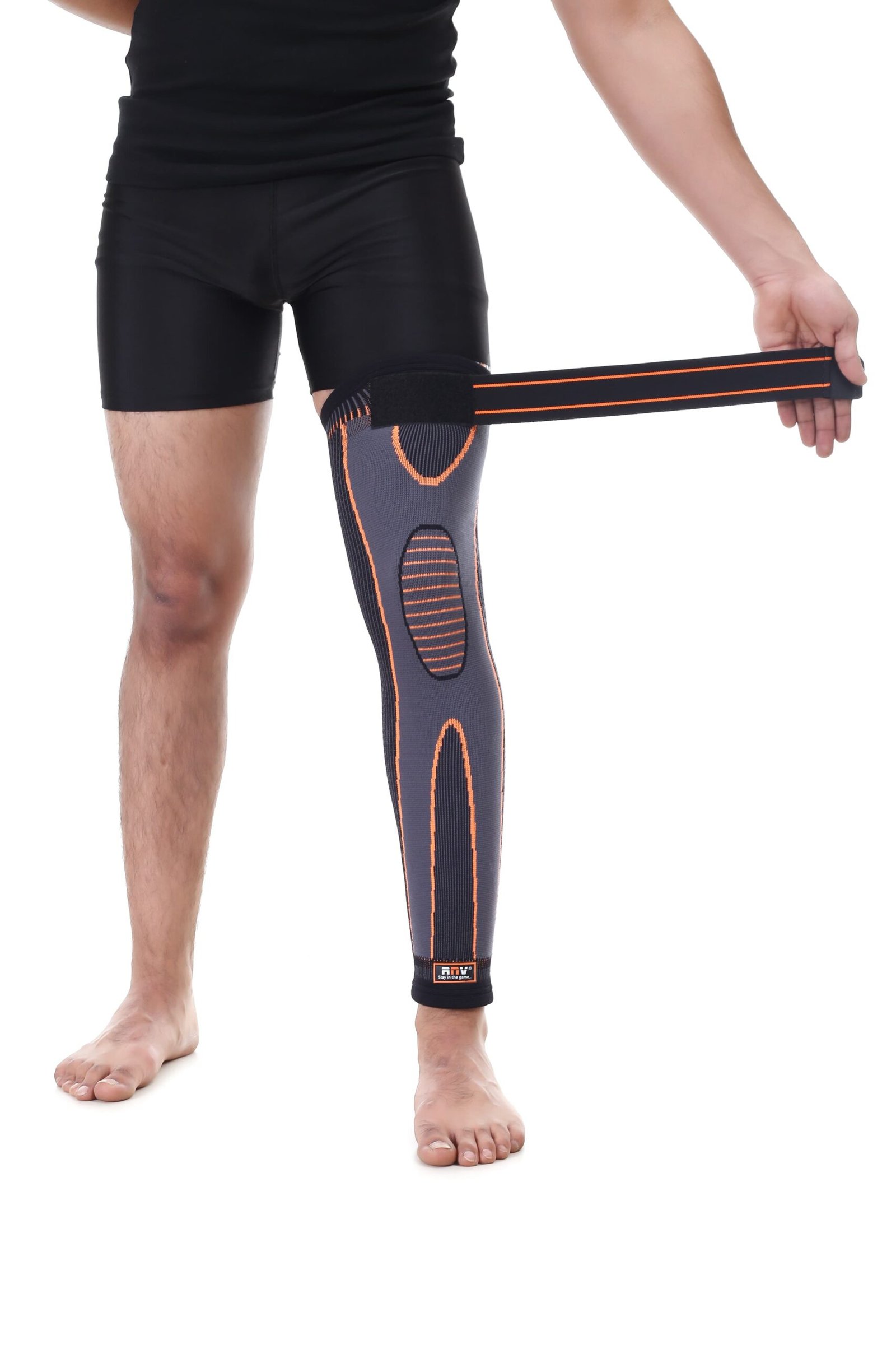 LONG KNEE SUPPORT (WITH STRAP)